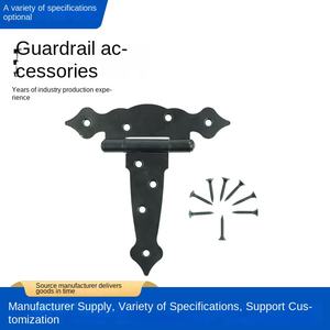 Bisagra de Metal decorativa negra grande y duradera, bisagras resistentes en forma de T de 180 grados para ventanas de madera, cobertizo, puerta de valla de salvado - Product Image 5