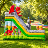 Parc de jeux gonflable commercial avec toboggan sec pour location événementielle