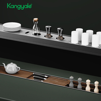 Armário Base para Ilha de Cozinha Kangyale com Sistema de Elevação Automática, Plataforma de Elevação Elétrica e Rack de Armazenamento com Elevação Elétrica