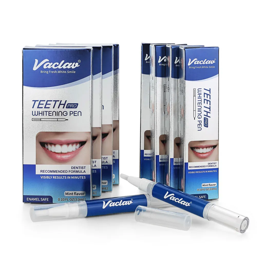 Kit de caneta clareadora de dentes, kit de 4 peças sem sensibilidade para clareamento dos dentes brancos, fácil de usar