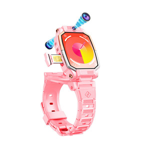 Montre connectée HKSF H13 SIM 4G Full Netcom avec caméra rotative, appel vidéo, positionnement GPS, batterie 840 mAh pour iOS Android, rose - Product Image 1