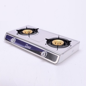 Cuisinière à gaz portable à double brûleur avec couvercle de brûleur en acier inoxydable pour usage domestique - Product Image 4