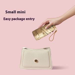 Logo personnalisé Mini 14cm Plat Manuel Parapluie de <span class=keywords><strong>Voyage</strong></span> Pliant Portable UV Protection Solaire Cadeau pour les Femmes Carte-friendly - Product Image 4