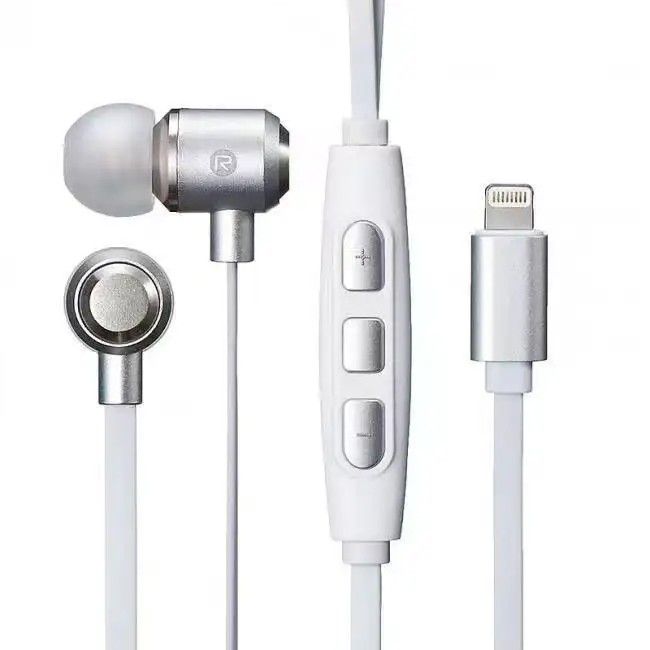 Cuffie in linea in metallo per cuffie Apple Iphone con microfono integrato e controllo del Volume