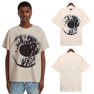 เสื้อยืดผู้ชายทรงโอเวอร์ไซส์ ผ้าถัก 100% คอตตอน แขนสั้น คอกลม สีขาวดำ พิมพ์ลายตัวอักษร กันยับ สไตล์ลำลอง สตรีทแวร์ - Product Image 4