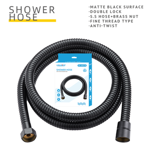 Tuyau <span class=keywords><strong>flexible</strong></span> extensible LEELONGS de 1,5 m, insert tressé, tube intérieur en EPDM, double verrouillage, acier inoxydable chromé, tuyau de douche pour baignoire - Product Image 3