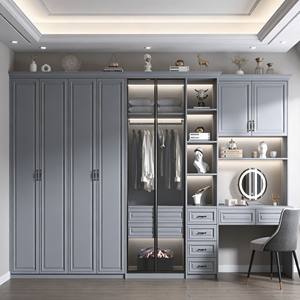 Elegante Armario de Almacenamiento para Dormitorio de Madera Maciza Gris, Armario Integrado Personalizado con Vestidor y Iluminación Integrados - Product Image 6