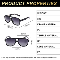 Lunettes de soleil Finewell RN5038, nouvelle monture carrée double pont, effet écaille de tortue, protection UV400, haute qualité PC+CP, pour hommes et femmes, idéales pour l'extérieur