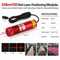 Module de positionnement laser rouge ZhonNa 638nm700, instrument d'analyse et de test d'alignement des roues avec ligne croisée et point, boîtier en aluminium