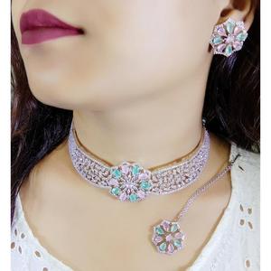 New Fashion Colorful Jewelry <b>Set</b> <b>Wedding</b> Engagement Premium Quality AD <b>Jewellery</b> Collection Bulk Product - Product Image 5