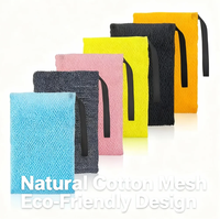 Pochette à savon en filet africain en nylon avec logo personnalisé, pochette à savon rugueuse, pochette à savon, éponge de douche, éponge exfoliante de qualité supérieure