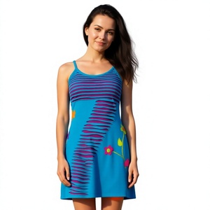 Robe longue à imprimé floral bohème pour femme, collection 2026, design élégant, plusieurs couleurs, taille naturelle - Product Image 1