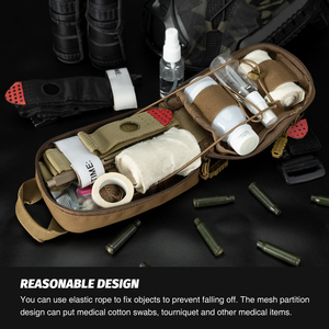 TOPTACPRO 500D Cordura Medical EMT Molle Trauma Supervivencia Bolsa <span class=keywords><strong>DE</strong></span> EMERGENCIA Combate Individual Táctico Botiquín <span class=keywords><strong>de</strong></span> primeros auxilios Ifak Pouch - Product Image 6