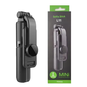 Venta caliente portátil L11 <span class=keywords><strong>Mini</strong></span> Selfie Stick soporte de teléfono de fibra de carbono Control remoto inalámbrico giratorio para usuarios de teléfonos inteligentes - Product Image 1