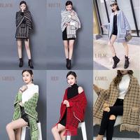 Ponchos et châles en tricot jacquard doux et chauds pour l'hiver, à franges, pour femmes, vente chaude