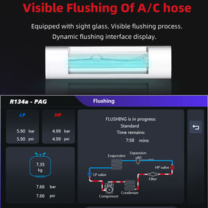 Nouvelle machine de récupération et de remplissage de réfrigérant AC entièrement automatique X875 R134a pour système de véhicules à énergie nouvelle, offrant une récupération à haute efficacité - Product Image 2
