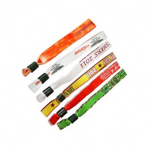 Pulsera Publicitaria para Eventos, Pulsera Tejida de Tela, Pulsera de Tela para Festivales y Conciertos, Pulsera de Hilo Tejido Personalizada - Product Image 4