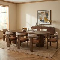 Base rainurée simple avec rangement dissimulé, finition en bois de frêne, table à manger extensible en bois massif
