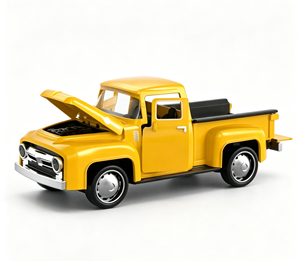 Modellino in Scala 1:36 di Pickup Vintage in Lega, con Porte e Cofano Apribili, Classico <span class=keywords><strong>Camion</strong></span> Retrò a Frizione - Product Image 1