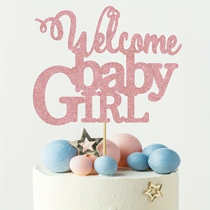 Decorazione per <span class=keywords><strong>Torta</strong></span> di Benvenuto per Primo Compleanno Bambina, Decorazione per <span class=keywords><strong>Torta</strong></span> di Benvenuto per Bambino, Decorazioni Selezionate per Torte di Compleanno e Baby Shower - Product Image 1