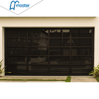 Master Well – porte de garage moderne en verre aluminium, verre teinté noir, porte de garage en plexiglas