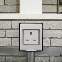 Prise murale IP55 BS étanche en cuivre ABS avec interrupteur 13A 250V Royaume-Uni Nouvelle conception à encliquetage Non-mise à la terre Usage résidentiel