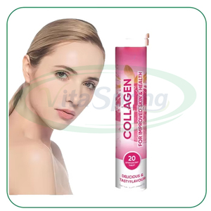 Tabletas Efervescentes de Colágeno VitaSpring OEM, Suplemento Blanqueador de Piel con Vitamina C, Biotina, Tabletas Efervescentes de Colágeno con Vitamina C - Product Image 2