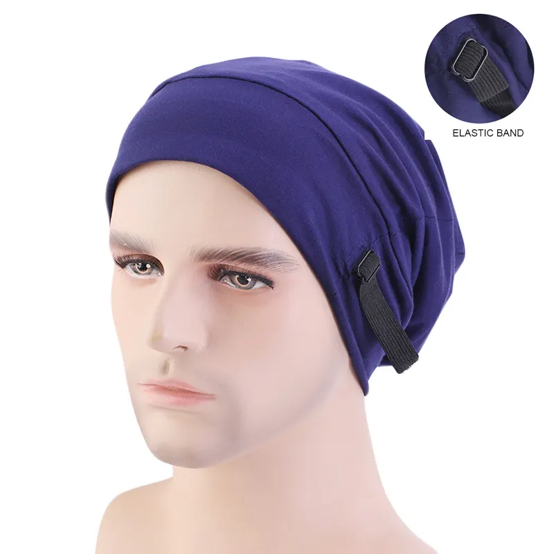 Unisex Verstelbare Stretchy Katoen Baggy Cap Slapen Cap Chemo Hoed