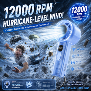 พัดลมระบายความร้อนแบบพกพา 2000mAh พัดลมขนาดเล็กแบบพกพาพร้อมพัดลมระบายความร้อนขนาดเล็กแบบชาร์จไฟได้สำหรับกลางแจ้ง - Product Image 1