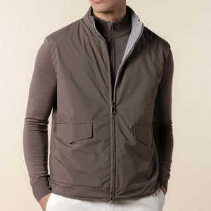 Gilet de <span class=keywords><strong>luxe</strong></span> réversible zippé pour <span class=keywords><strong>homme</strong></span> 2025 – Vente en gros, logo personnalisé, imperméable, respirant, tendance, chauffe-corps - Product Image 1