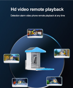 Comedero para pájaros al aire libre con cámara pájaro visión remota AI alimentador <span class=keywords><strong>de</strong></span> pájaros captura fotos videos jardín alimentador <span class=keywords><strong>de</strong></span> pájaros inteligente - Product Image 4