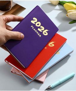 2026 Hardcover Leather Planner Journals Custom Logo <b>A6</b> Business <b>Diary</b> Notebook for Promotion - Product Image 2