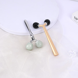 Masseur à rouleaux en <span class=keywords><strong>jade</strong></span> et alliage <span class=keywords><strong>de</strong></span> zinc, appareil <span class=keywords><strong>de</strong></span> beauté portable pour le lifting des yeux et l'amincissement du visage à domicile - Product Image 1