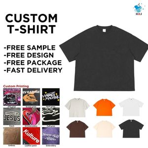 Camiseta de Corte Cuadrado con Logo Personalizado 240GSM de Algodón Pesado para Hombre, Estilo Oversize, Top Corto, Hombros Caídos y Ajuste Boxy - Product Image 1