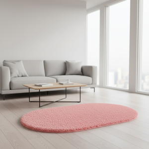 Alfombra de Estilo Clásico Abstracto, Hecha a Máquina, de Poliéster Reversible, de 8 mm de Grosor, de Pelo Medio, Ovalada, Absorbente y Antideslizante para Sala de Estar, Cocina o Área de Estar - Product Image 3