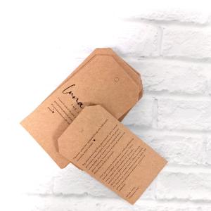 Tái Chế Giấy May Swing Tag Quần Áo Tái Chế Kraft Treo Thẻ - Product Image 6