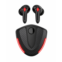 Écouteurs de jeu sans fil transparents avec LED RGB TWS intra-auriculaires et affichage numérique de la puissance pour le gaming