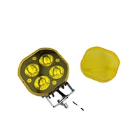 40W Carré 3-Inch 4LED Work Lamp Cover Universal Black Four-Leaf Clover Shading for Off-Road Vehicle Exterior Accessories
