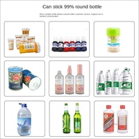 Machine d'étiquetage de bouteilles rondes de type bureau avec écran tactile et cylindre de pression automatique pour solutions d'emballage de bouteilles en verre et en plastique