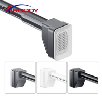 ARODDY Tringle à rideau réglable en un clic, sans perçage, en acier, gris, pour séparation de studio, 1-3,5 m, faible MOQ, livraison réduite