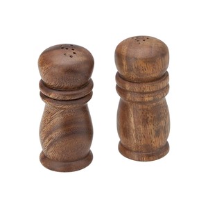 Ensemble de salières et poivrières en bambou de qualité supérieure, écologiques, durables, taille personnalisée, forme minimaliste, distributeurs d'épices, vaisselle de cuisine - Product Image 1