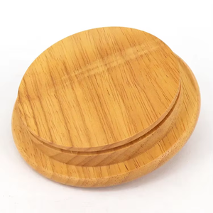 Tapa de tarro de vela de <span class=keywords><strong>madera</strong></span> torneada de estilo moderno de alta calidad, excelentes accesorios de fragancia, logotipo personalizado, gran oferta, precio de fabricación - Product Image 2