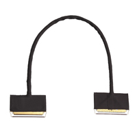Assemblage de câble coaxial LVDS micro personnalisé 50 broches avec connecteur à pas de 0.5mm pour écran LCD d'ordinateur