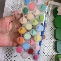 Panwenbo - Juego de 12 Pinturas Acrílicas de 3 ml en Colores Macaron, Herramientas de Dibujo para Niños, Pinturas de Colores, Material de Nailon
