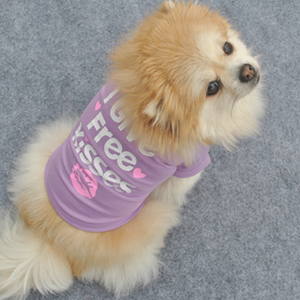 T-shirt pour chiot de <span class=keywords><strong>chihuahua</strong></span> et yorkshire, motif de chien de dessin animé, en coton, imprimé, confortable, style simple pour le printemps et l'été - Product Image 1