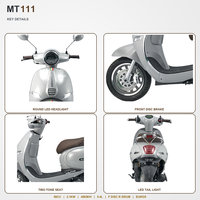 Scooter à essence 50cc à vendre, 4 temps, refroidissement par air, EFI, cyclomoteur certifié Euro 5 EEC, scooter à essence 45 km/h