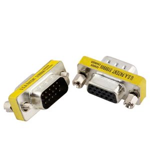 Vga <b>Adapter</b> 15 Pin Male To Female Connector Zinc Alloy <b>Plug</b> In For Computer Monitor Connection - Product Image 4