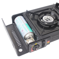 Réchaud à gaz portable à 2 brûleurs pour le camping, réchaud à gaz double tête pour la maison, compatible avec le butane ou le GPL, réchaud à gaz d'extérieur