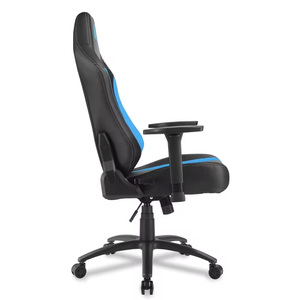 Chaise de jeu à hauteur réglable en cuir PU avec cadre en métal Silla Gamer, siège de direction pivotant, appui-tête réglable pour le bureau et la maison - Product Image 6