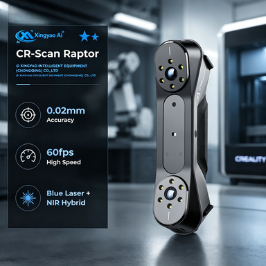 XINGYAO CR-Scan Raptor 3D Scanner 0.02mm Metrology Grade Accuracy Blue Laser NIR Hybrid Handheld 3D Modeling Scanner